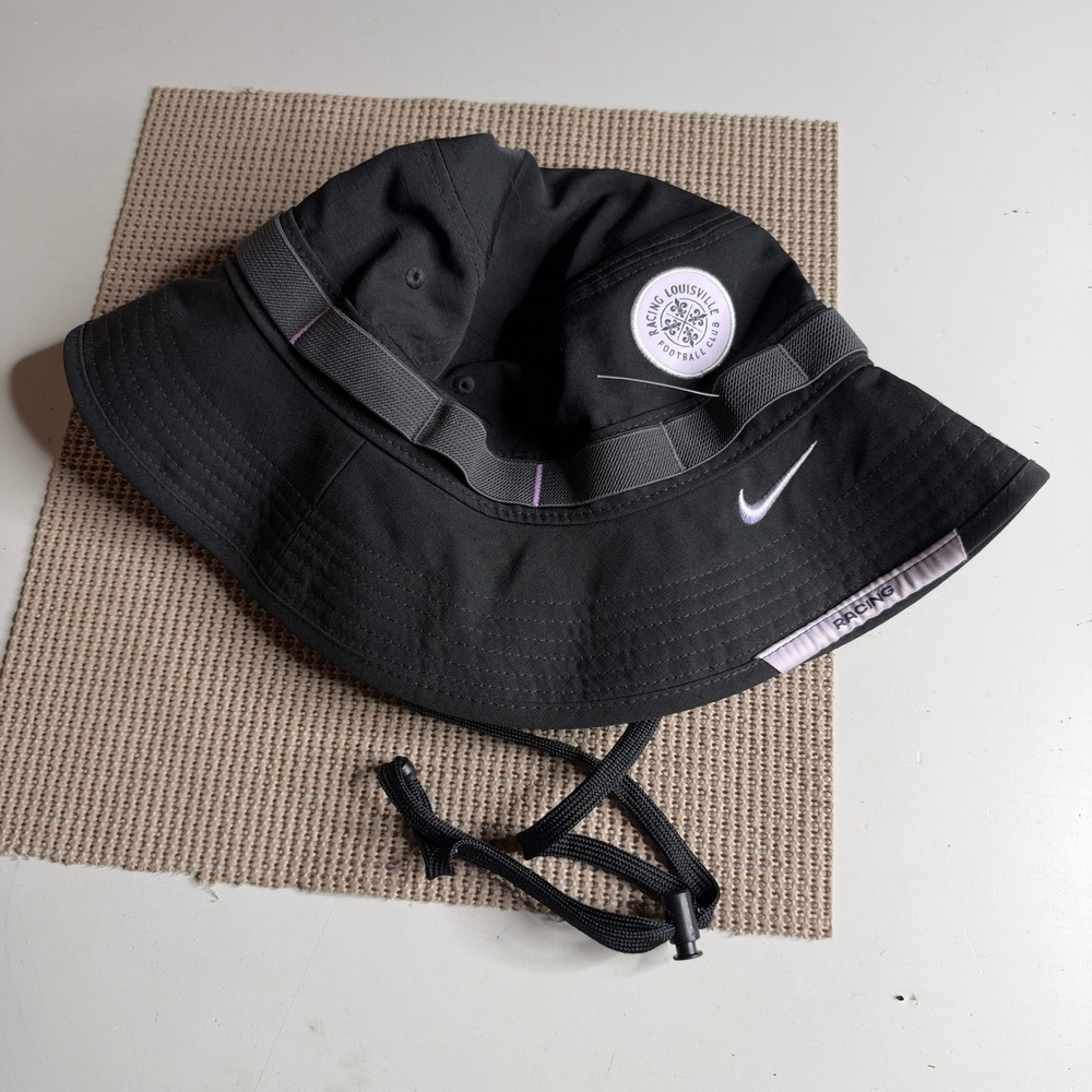 Nike Racing Louisville FC Dri-FIT Bucket Hat Black On-Field Soccer Cap OSFM